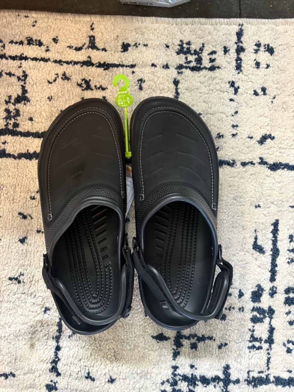 CROCS Black Unisex Clog Sole Detail